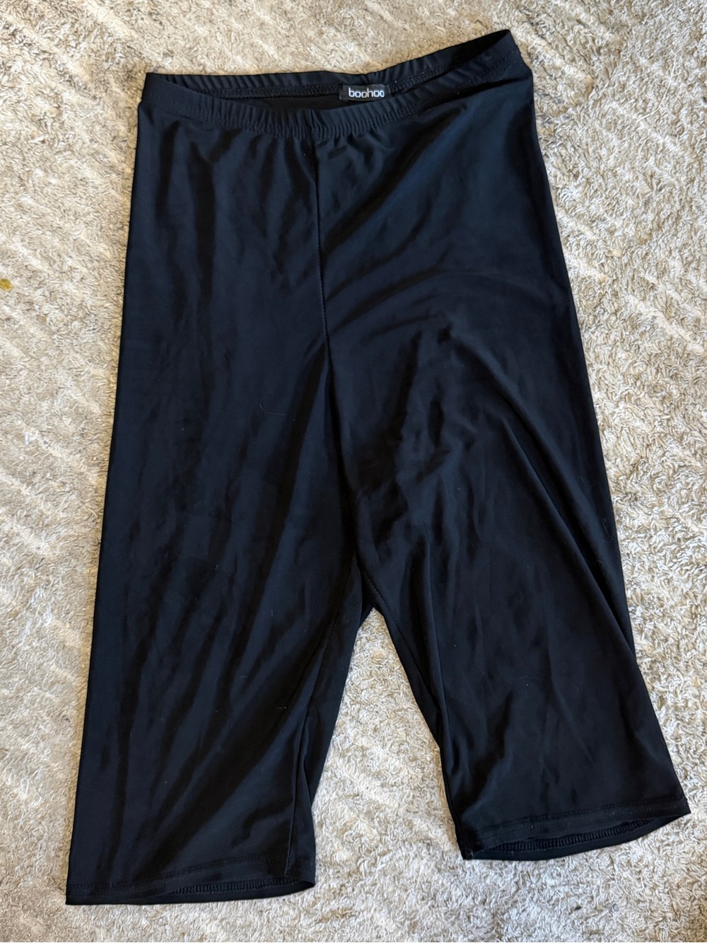 *SALE* Black semi-sheer Mid-Length Bike Shorts || BOOHOO || US6